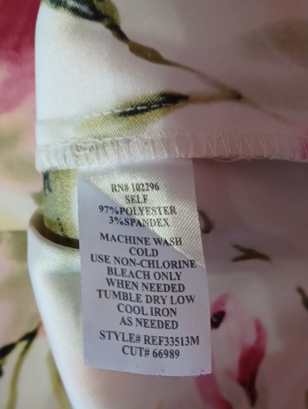 Connected Apparel Pink Green Rose Garden Floral Sleeveless Sheath Dress Size 12 - Picture 13 of 14